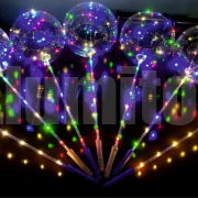2805 LED Balloon Sparkle m. Stick